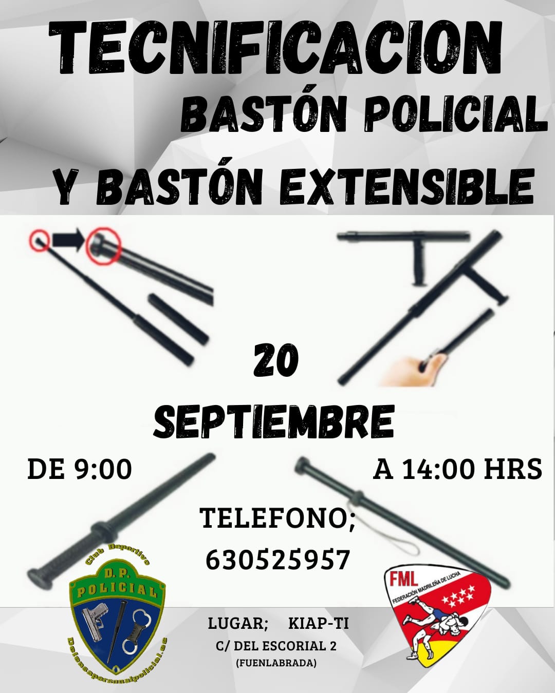 Tecnificacion bastón policial y extensible
